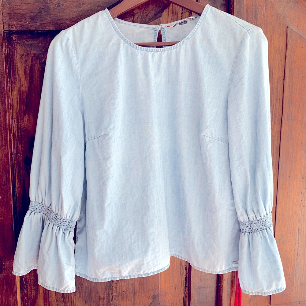Tommy Hilfiger Light Blue Denim Blouse